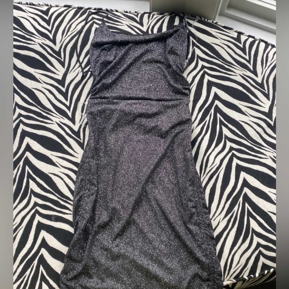 black sparkle mini dress